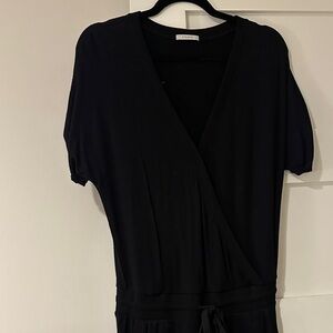 Z Supply Black Tie-Waist Jersey Jumpsuit XS/S
